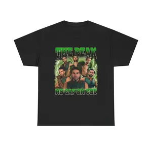The Peak No Cap On God Graphic Tee & The Deep Catchphrase Hoodie, trendy The Boys meme styles. Unisex fit, soft and comfortable, ideal casual streetwear for daily looks and meme fans.