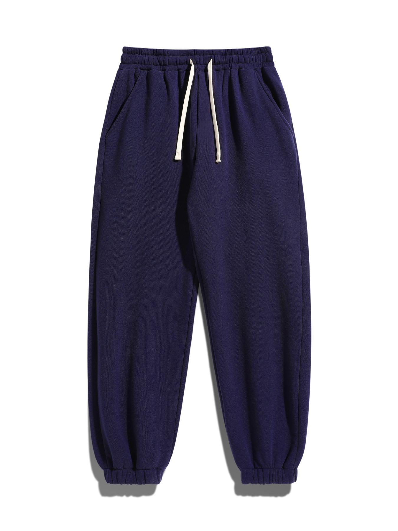 Men's Casual Fleece Drawstring Pants, Comfortable Warmth for Daily Wear, Sports & Outdoor Activities, Men's Jogger Sweatpants, Drawstring Waist Sweatpants, Drawstring Waist Athleisure