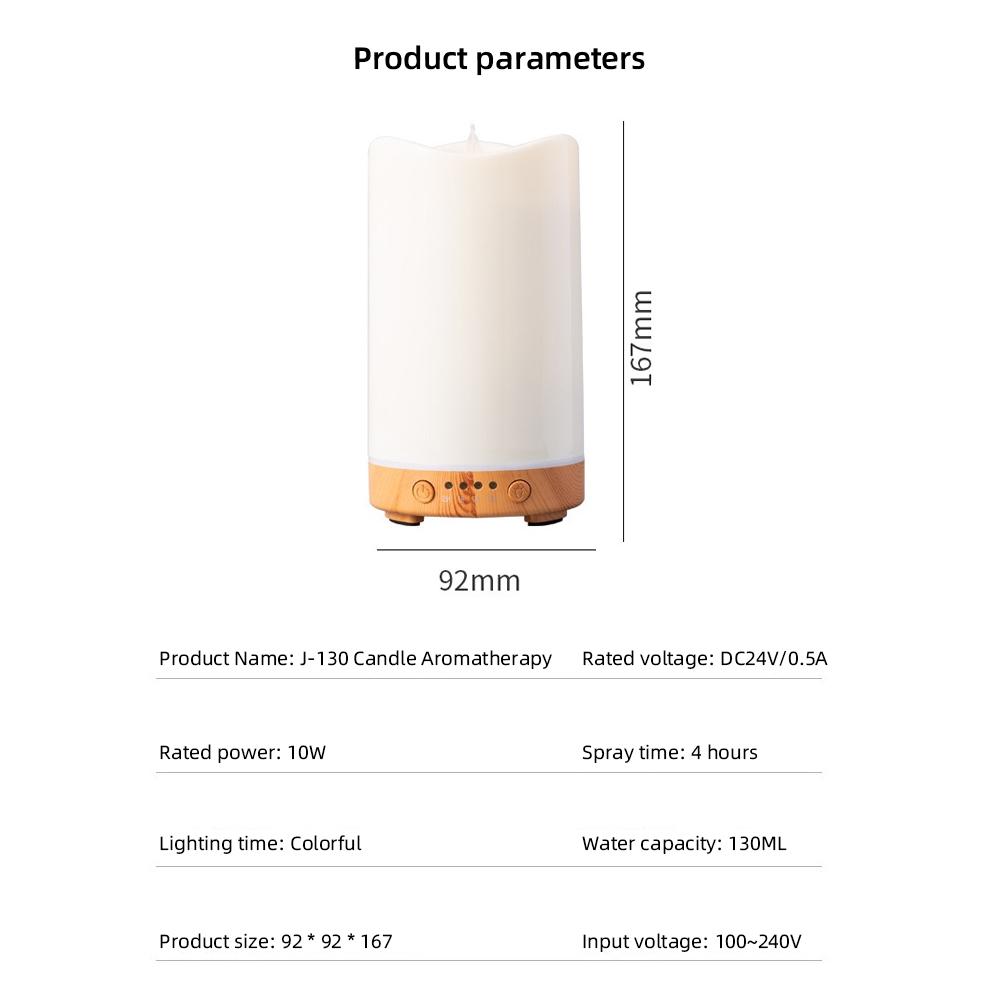 Magical Candlelight Ambiance: Flameless Aroma Diffuser & Humidifier with Timer, Multi-Color Glow & 3 Included Oils - The Perfect Gift
