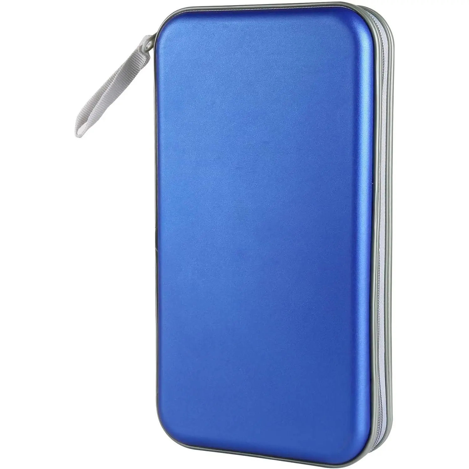 CD Case Holder, 80 Capacity CD/DVD Case Holders Wallet Hard Plastic CD DVD Disc Cases Storage Binder for   Office Travel (Blue)