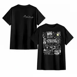Noah Kahan "The Great Divide" Double-Sided Vintage Washed T-Shirt, Lyric Art Graphic Tee, Oversized Heavyweight Cotton Unisex Music Streetwear Top, Perfect Gift for Noah Kahan Fans and Folk Music Lovers