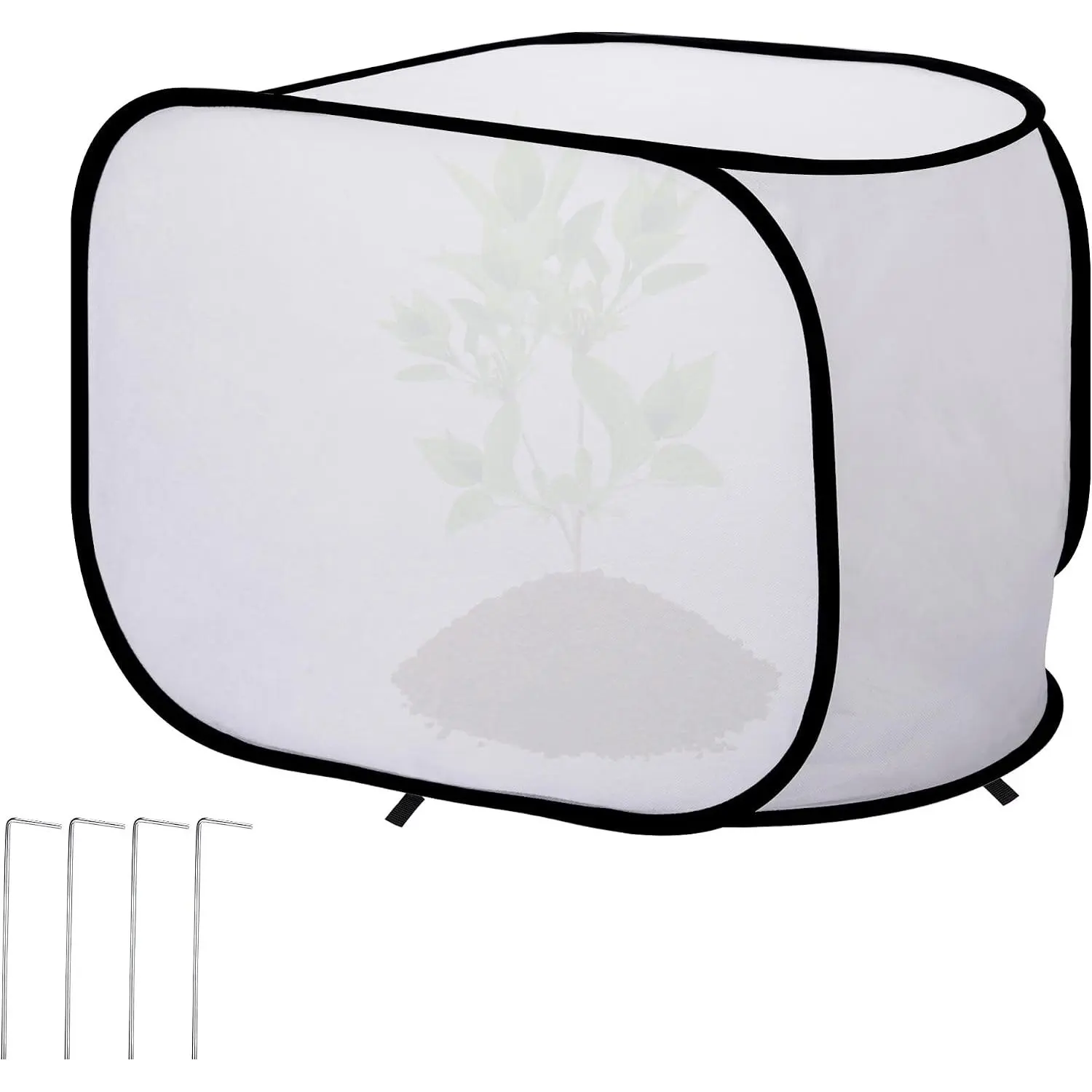 23" x 17" x 17" Pop up Rectangular Frost Protection  Cover, Winter Garden  Freeze Protection Tent, Warm Garden Bed  Protector Enclosure for Snow Frost Protection Indoor & Outdoor