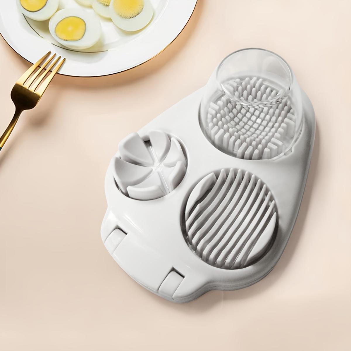 1pc Egg Slicer, Egg Cracker, and Fancy Egg Cutter - 3-in-1 Egg Slicing Tool