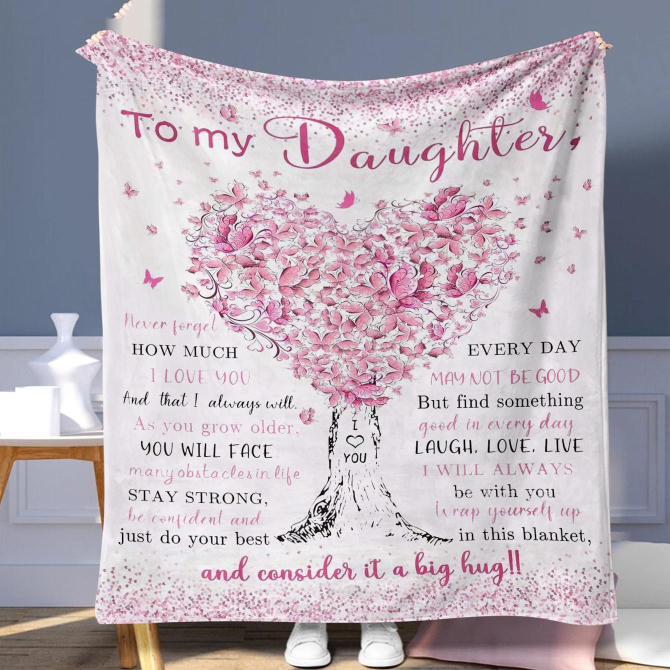 Letter Pattern Blanket, Halloween Decor Soft Throw Blanket, Cool Bedroom Accessories, Napping Blanket for Home Office Camping, Gift for Daughter, Slogan Print Blanket
