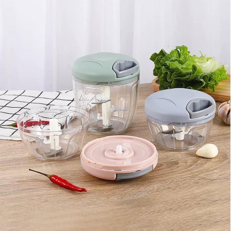 [Clearance] Pull String Garlic Mincer, Mini Chopper Can for Garlics, Manual Food Chopper, Garlic Crusher, Chili Chopper, Meat Grinder Vegetable Cutter