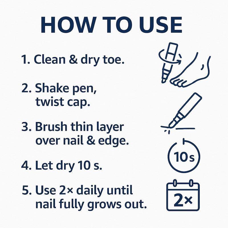 Nail Restore Pen for Toenails & Fingernails | Grooming Beauty Hack | 25% Undecanoate 3 Pack