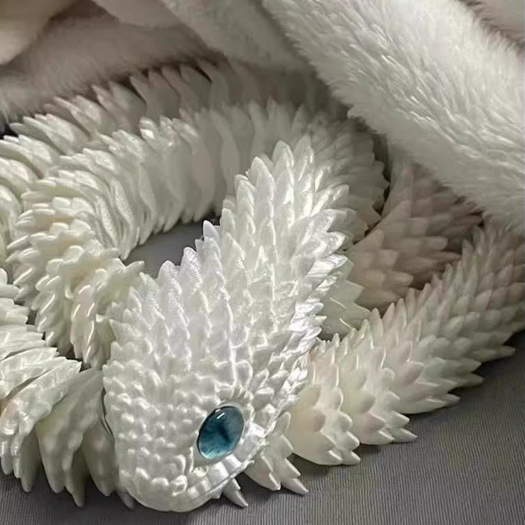 We recommend a cute 60CM long articulated and realistic eye, [PLA high-quality 3D printed] Viper model with gradient crystal glow-in-the-dark rainbow color. This flexible 3D printed animal is a creative and interesting holiday gift for friends and also a