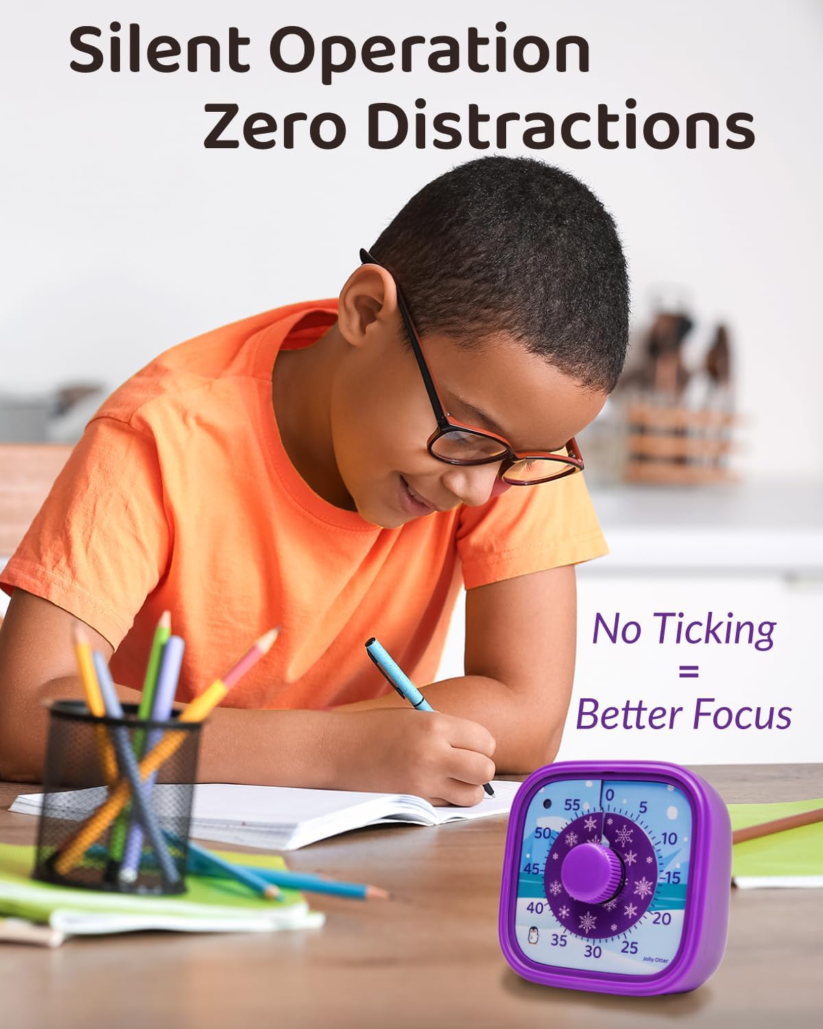 Visual Timer for  - The   Visual Timer for Classroom,  & Desk Use - Cute Penguin -  for Study, Productivity, Pomodoro,  Shower & Potty Time Countdown Clock