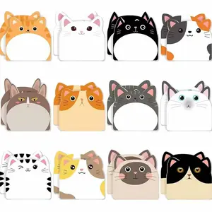 Cute Sticky Notes 12 Pack, Kawaii Animals Shape Markers, Fun Sticky Notes for Office Home, Cute Notepads, Office Supplies, Gift Ideas