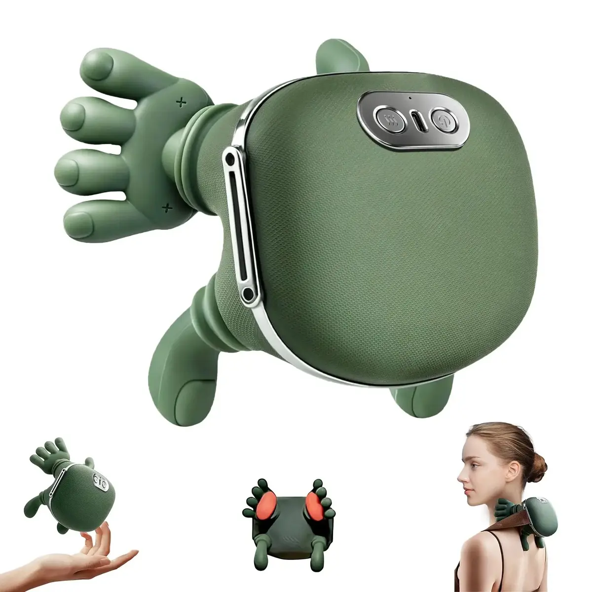 4D Wireless Portable Neck and Shoulder Heat Massager, Human Hand-Simulated Deep Tissue Massage, Muscle Pain Relief, Ideal Personal Care Gift for Neck-Shoulder Tension festival