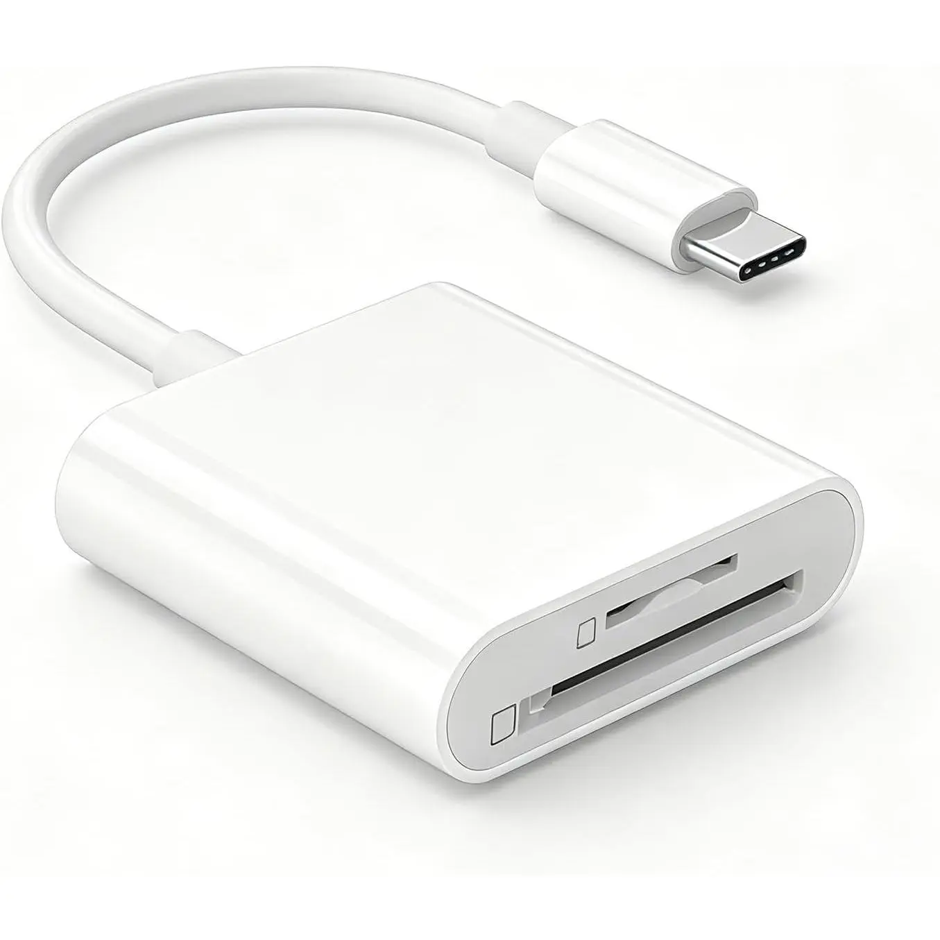 USB C SD Card Reader, Type C SD Card Reader, Supports SD and  SD Memory Card Adapters for  15 16 17/iPad/MacBook/, Trail Camera Viewer Plug and Play -2 Slots