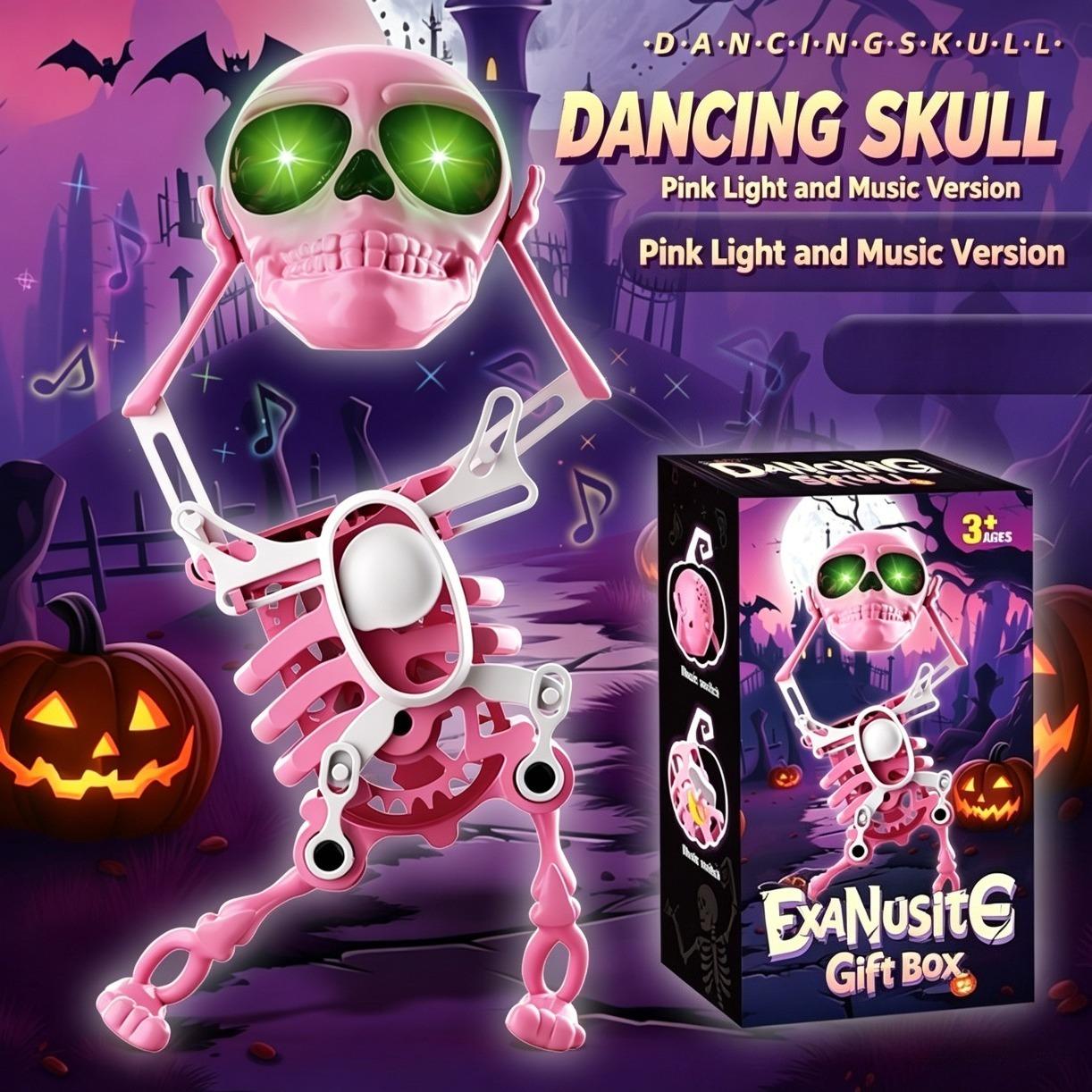 Dancing Skeleton Toy — 3D Rocking Wind-up Desktop Toy | Ideal for Office Decor, Stress Relief & Relaxation | Holiday Gift (Christmas & Halloween) | Creates a Joyful Atmosphere | Alleviates Stress
