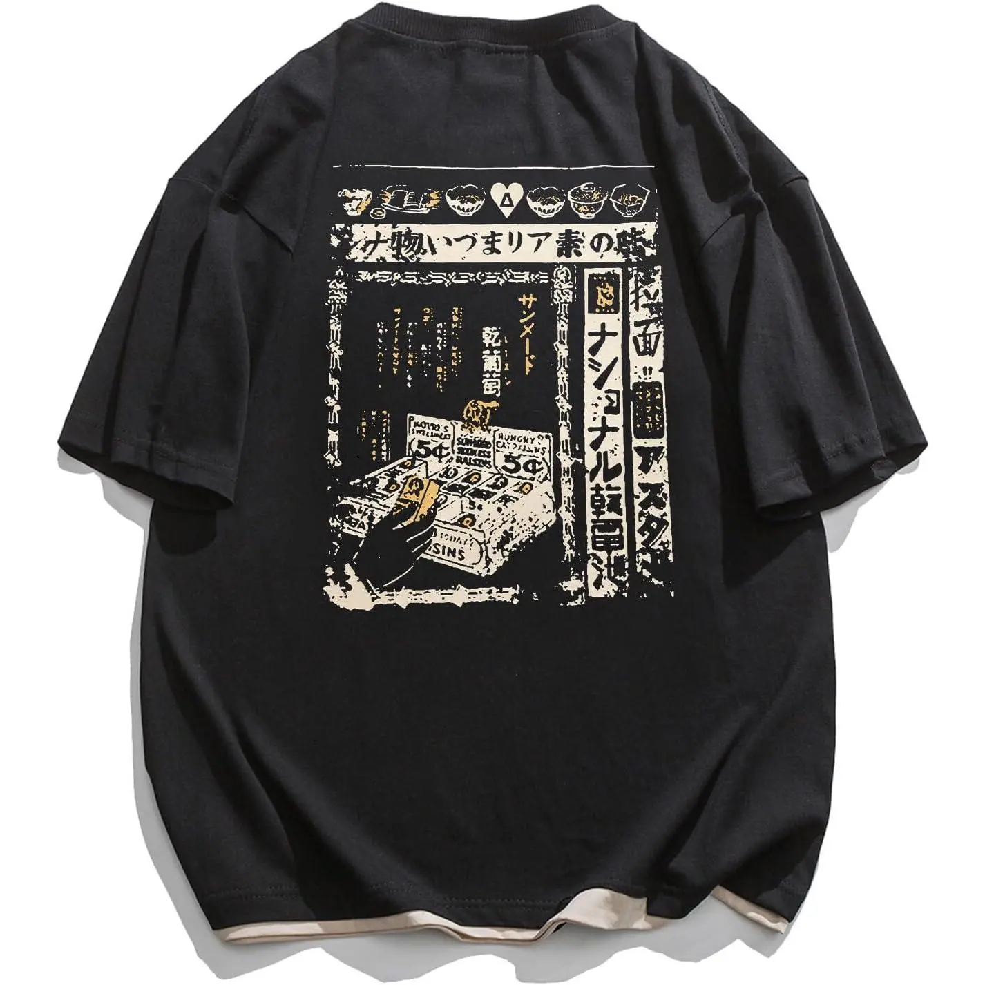 Aelfric Eden Mens 90s Vintage Oversized Shirts Unisex Harajuku T Shirt Print Graphic Tees Casual Summer Streetwear Top