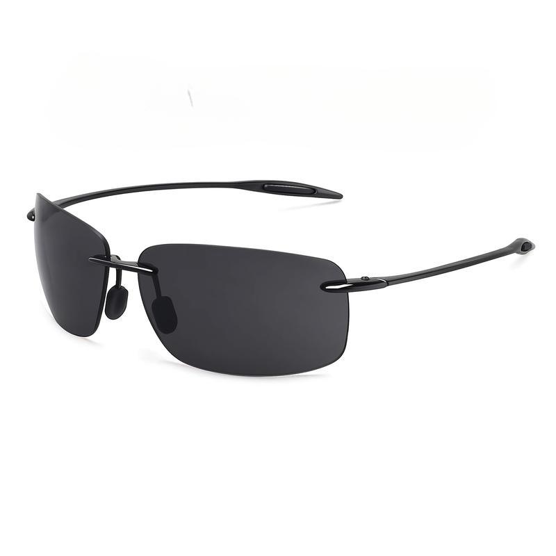 2026 New Mens Rimless Pilot Polarized Sunglasses, Anti-Glare Shatterproof Driving Glasses with   Protection