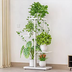 Sturdy 4 Tier Metal Plant Stand Indoor Outdoor 5 Potted Multi-layer Flower Pot Holder Shelf Planter Display Shelving Unit for Patio Garden Corner Balcony Sturdy 4 Tier Metal Plant Stand Indoor Outdoor 5 Potted Multi-layer Flower Pot Holder Shelf Planter Display Shelving Unit for Patio Garden Corner Balcony