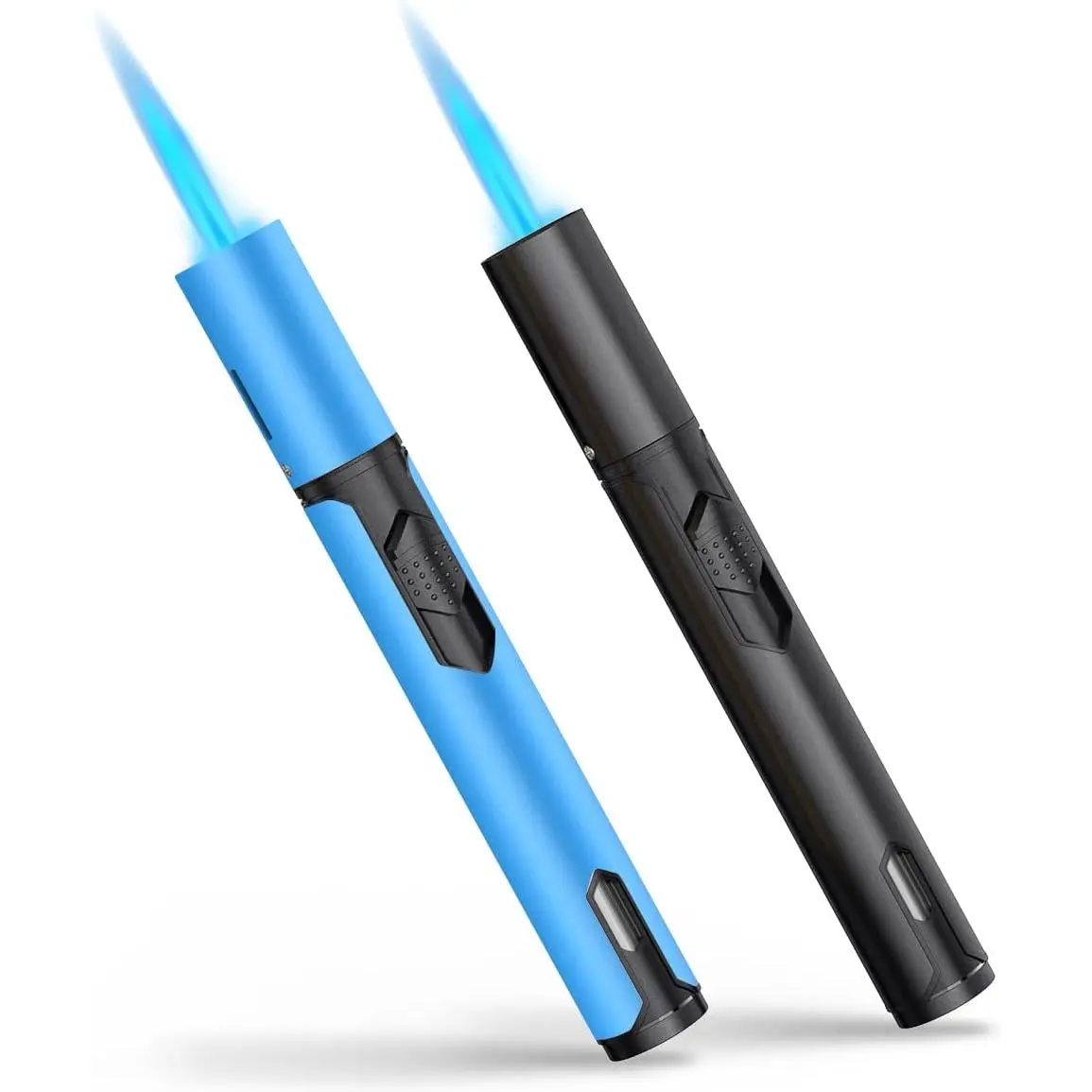 Lighters 2 Pack Jet Butane Lighter, Refillable Gas Lighter for Candles Grill BBQ Fireplaces Camping (Butane Not Included)