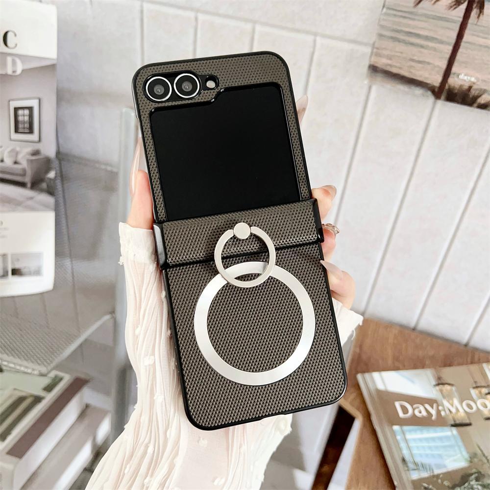 For Magsafe Ring Holder For Samsung Z Flip 7 5 6 Case Slim Case For Samsung Galaxy Z Flip 3 4 5 6 5G ZFlip5 Flip6 Flip7 Cover