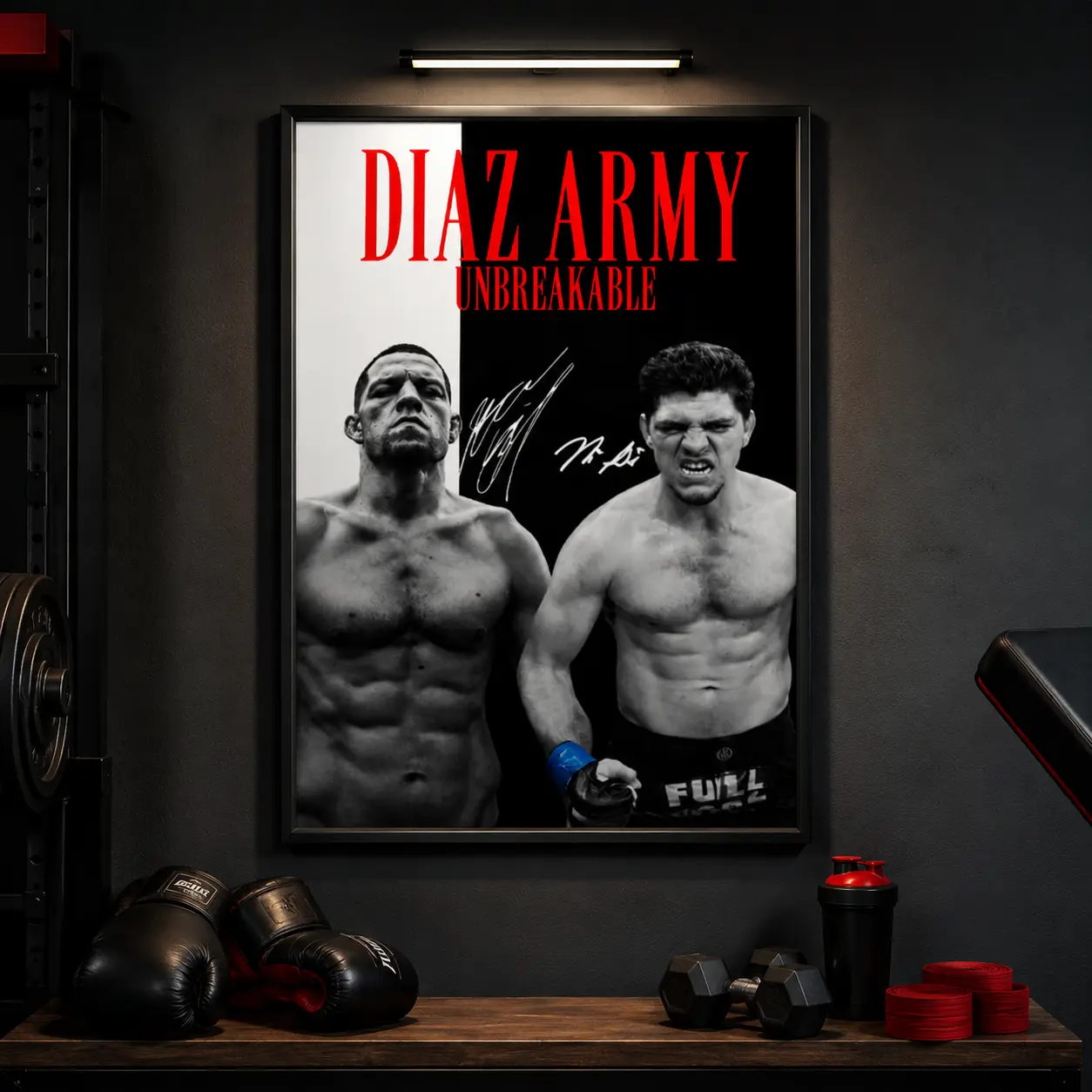 Diaz Army, Diaz Brothers, Poster, Nate Diaz, Nick Diaz, Stockton UFC, UFC Poster, Poster Ideas, Motivational Posters, Wall Decor, MMA Poster mma fight poster Fight wall decor sports viewing decor boxing wall poster international athlete poster