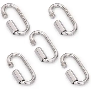SHONAN Heavy Duty Marine Chain Quick Links, Stainless Steel Chain Connectors,  Resistant Locking Carabiners
