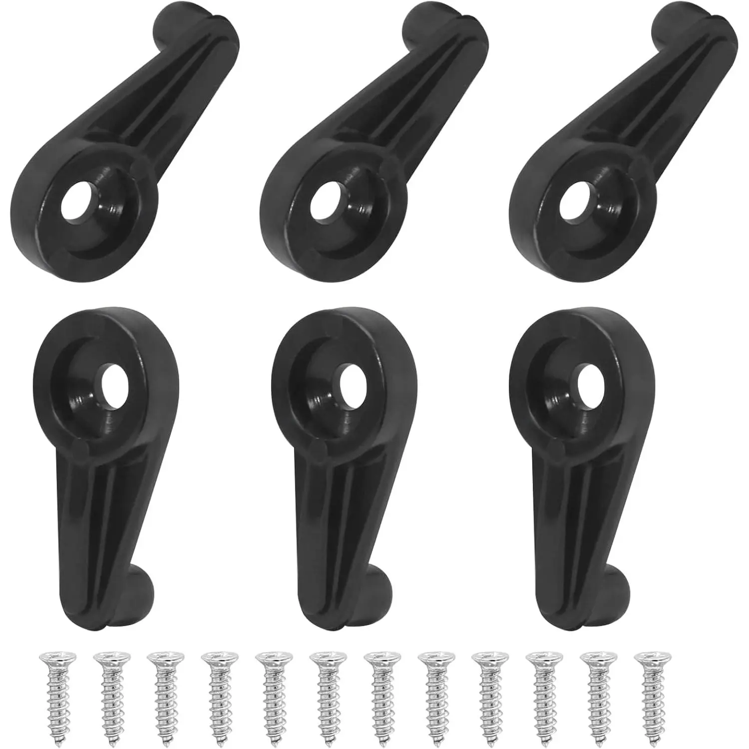 Glass Window Retainer Clips Kit, 30 count, Black | Mirror Fixing Clips, Glass Door Holder, Cabinet Panel Bracket, With Screws for Fixing Glass