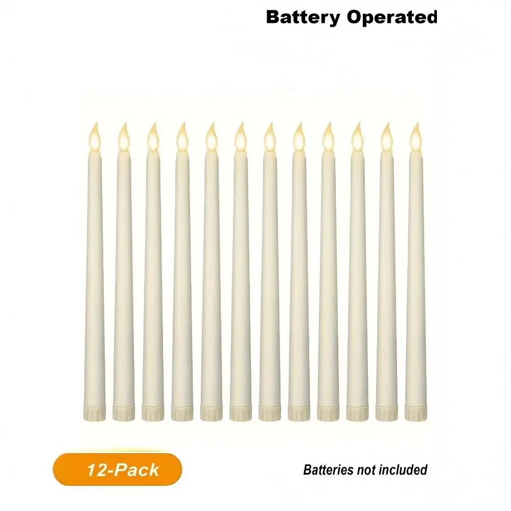 Warm Light Flameless LED Candle Holder Set, Cozy American Minimalist Style, Battery Powered, Fireproof, Ideal for Bedroom, Dinner Party Decor
