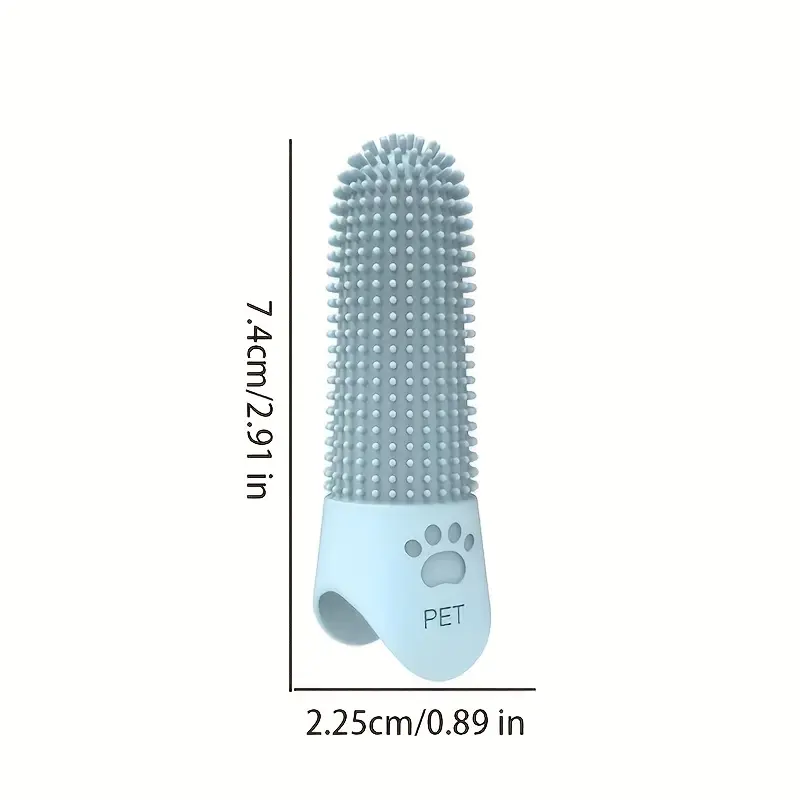 2pcs Pet Toothbrush Silicone Finger Sleeves for Cats and Dogs, 360-Degree Bad Breath Removal Oral Cleaning Toothbrush Finger Cots, Food-Grade Silicone with 360 °   Full-Head Bristles, Anti-Plaque Dog Finger Sleeve Brush, Dental Care for Dogs and Pets