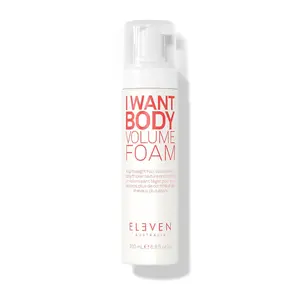 I Want Body Lightweight Hair Styling Volume Foam Mousse for Women & Men, Adds Volume, Lift & Texture, Ideal for Fine to Medium Hair Types, 6.8 fl oz