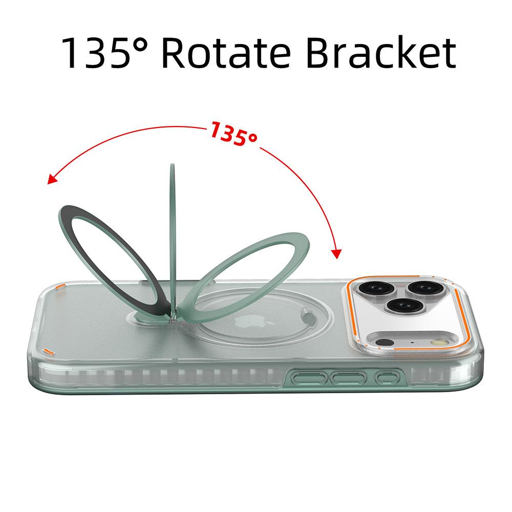 Bracket phone case for iPhone 17 Pro Max, PC+TPU two-in-one phone case