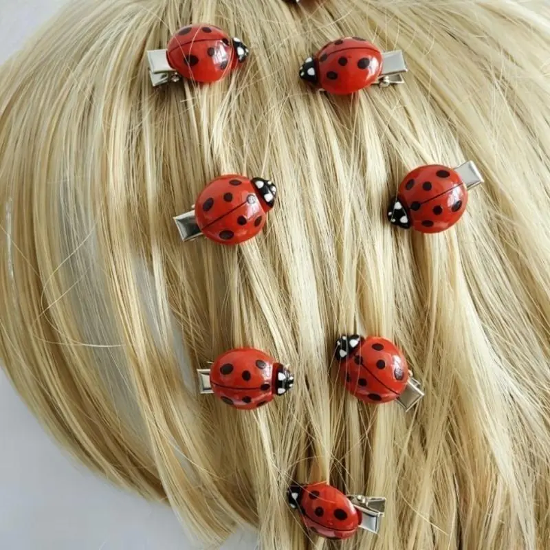 10Pcs Cute Ladybug Hair Clips for Girls - Non-Slip Hair Barrettes Set, Fun Animal Design Hair Accessories, Perfect Stylish Decoration for Back to School & Daily Wear Party Holiday Gentle On Hair Vibrant Patterns Smart Leather Luggage Tag with Tracker
