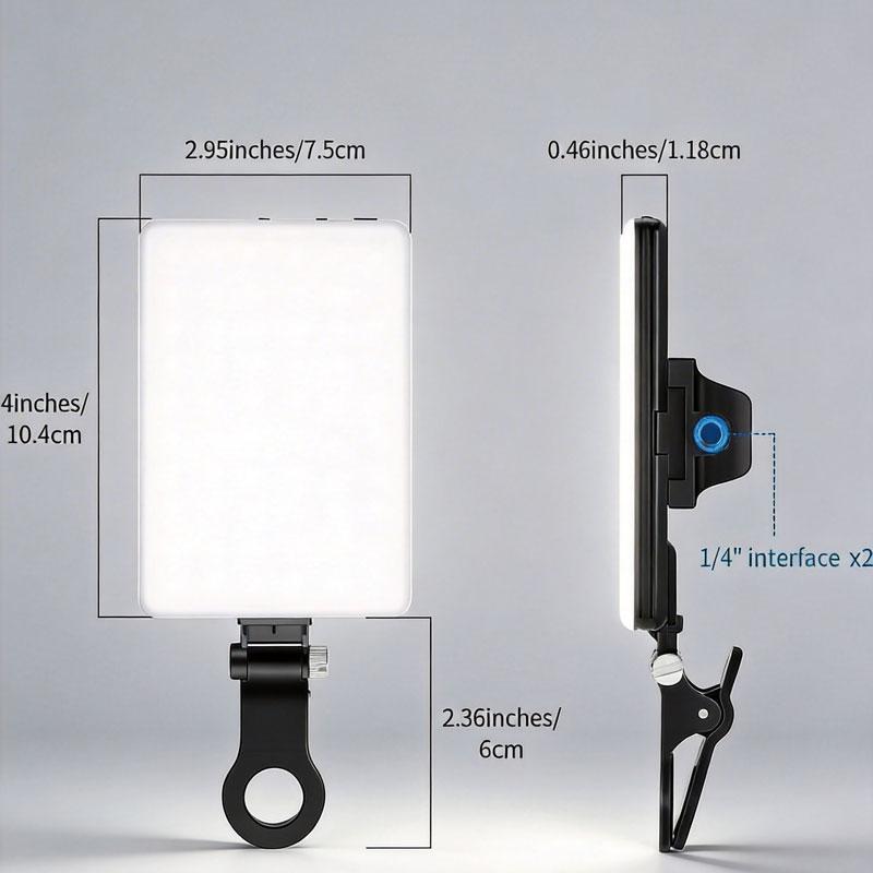 Selfie Light For Phone, Laptop, Tablets Camera Photography Video, With Front & Back Clip, Adjusted 3 LightModes For Phone, lPhon