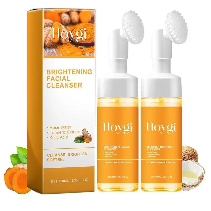 2 Hoygi Turmeric Cleansers Deep cleansing, facial skin, acne scar care, moisturizing and Turmeric Face Wash