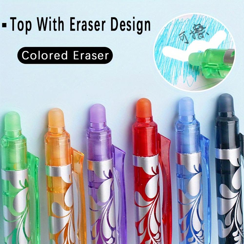 0.5mm Erasable Gel Pen, 6/12pcs Colorful Erasable Gel Pen, Writing Pen College Student Pen for Office School Student, Office Stationery & Supplies