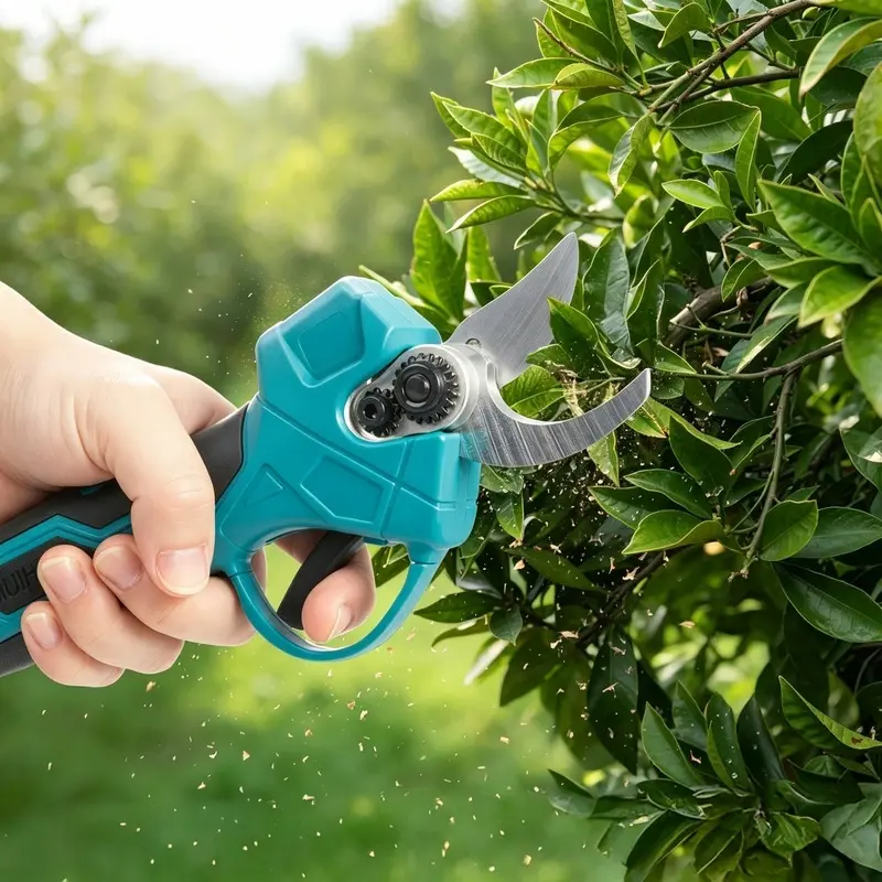 Portable Cordless Pruning Shears--Equipped with battery and charger, easy for pruning, suitable for high trees and orchards, and for trimming flowers and plants in home gardens