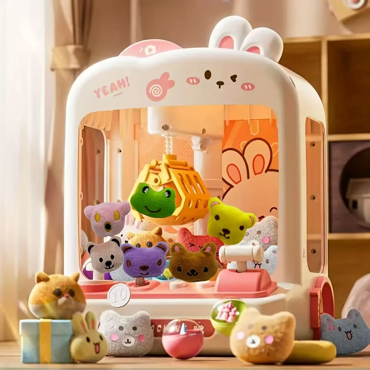 Claw Machine with Lights and Sounds, Automatic Vending Machine, Electronic Prize Dispenser, Educational Toy Game