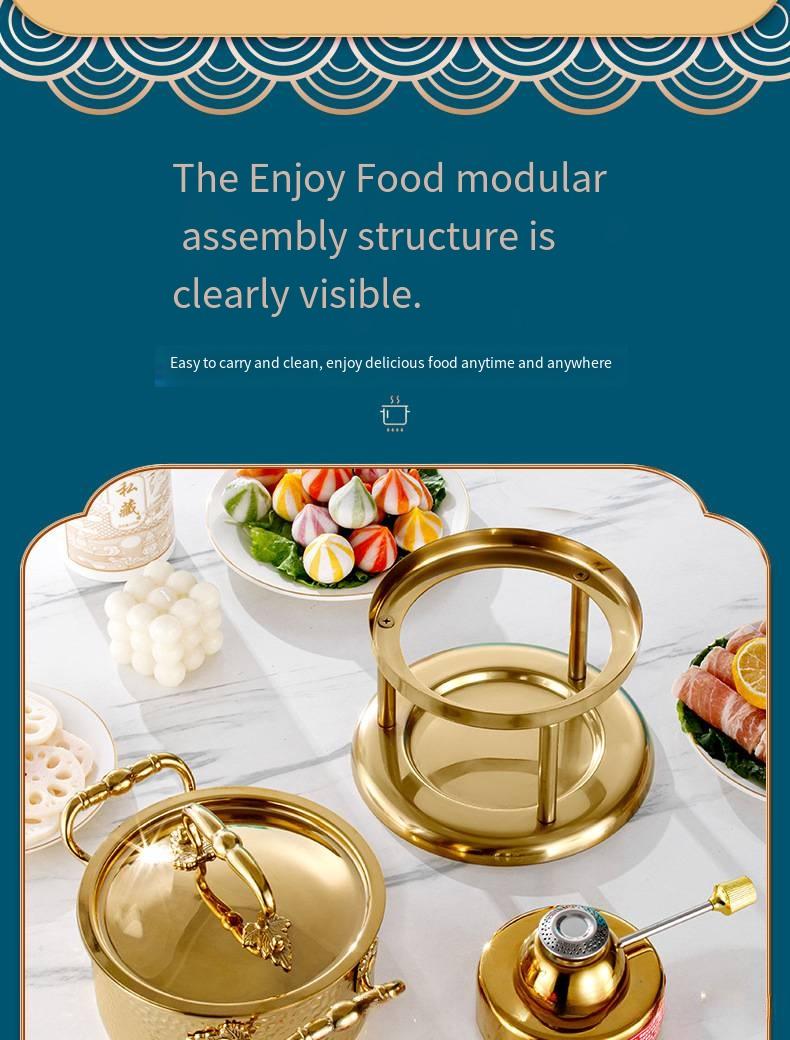 Inflatable Hot Pot, Single-Serving Hot Pot, Ideal for Private Dining at Clubs and Hotels, One Pot per Person, Gas Stove, Household Gas