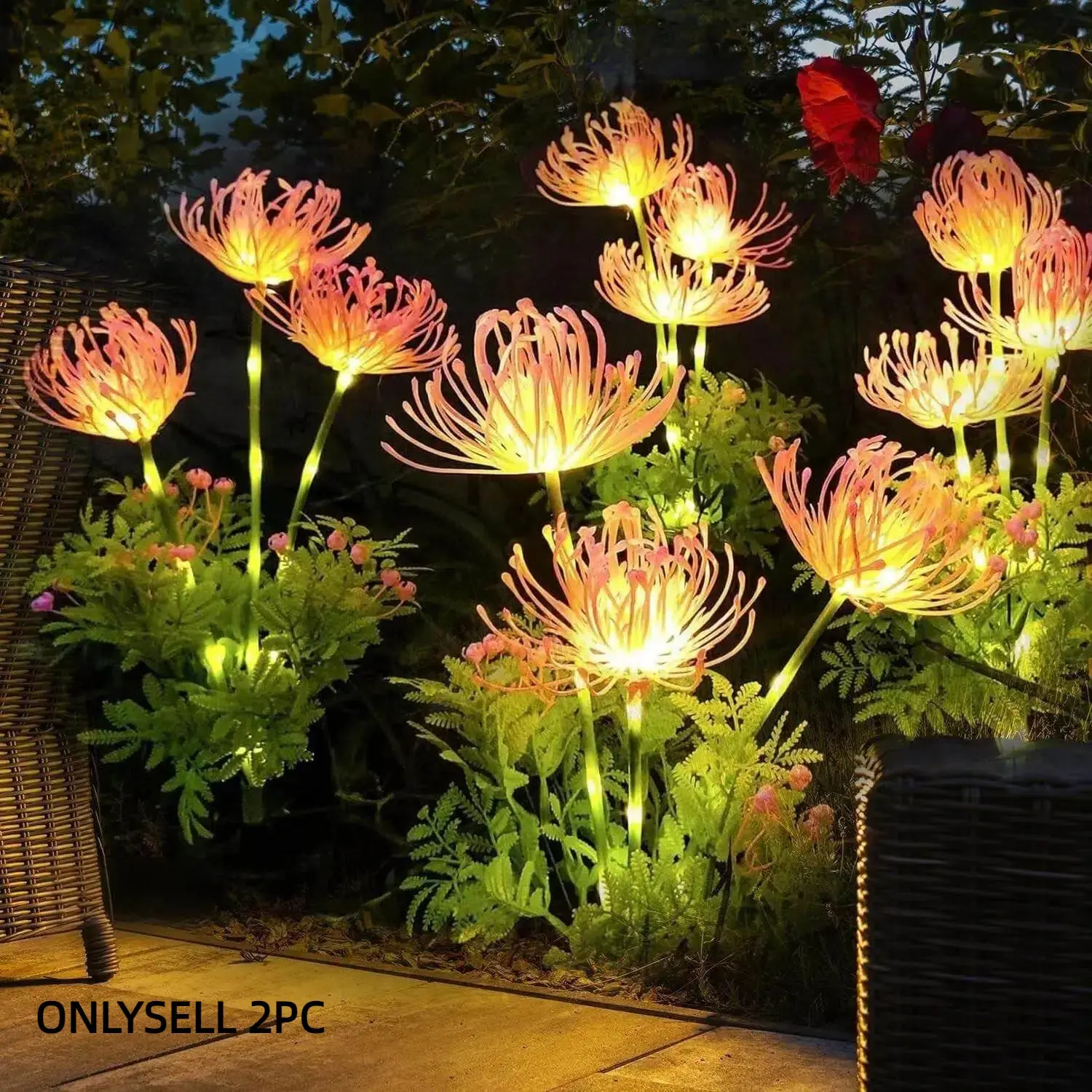 Solar Bellflower Stake Light, Outdoor Waterproof Decorative Lamp, Lawn Garden Atmosphere Fake Flower Light, Multi-Scene Use, Solar LED Colorful Light