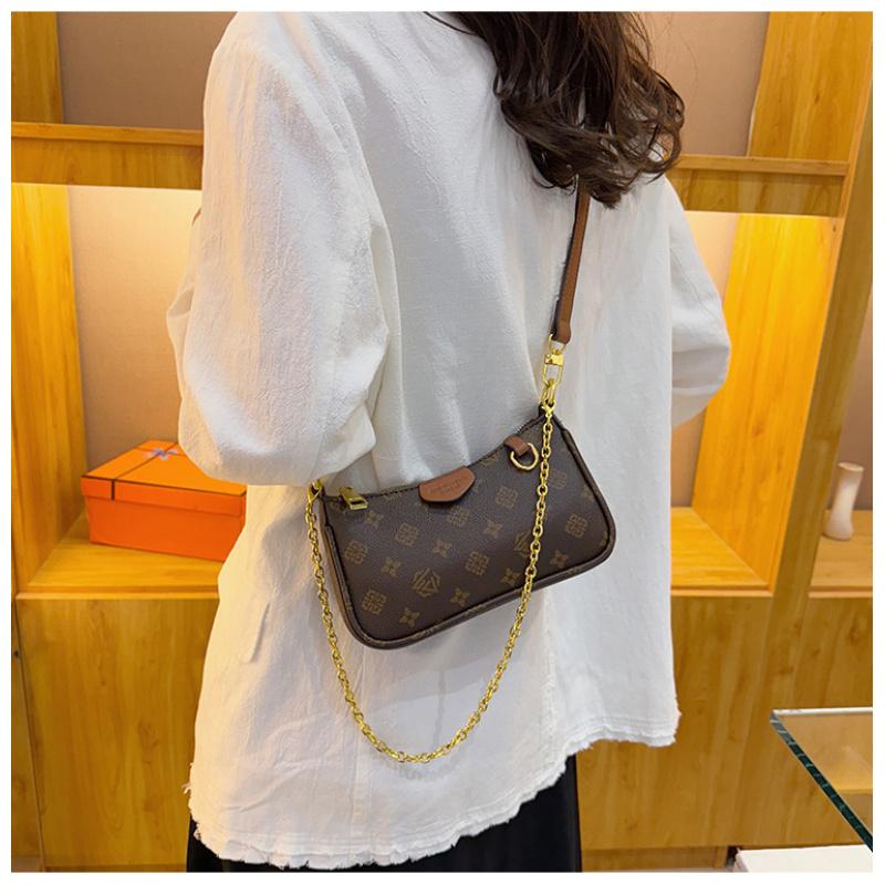 Women's Fashion Bag Women's Vintage Print Chain Small Square Bag Women's Shoulder Bag Crossbody Bag Women's Crossbody Bag Daily Bag Leather Satchel