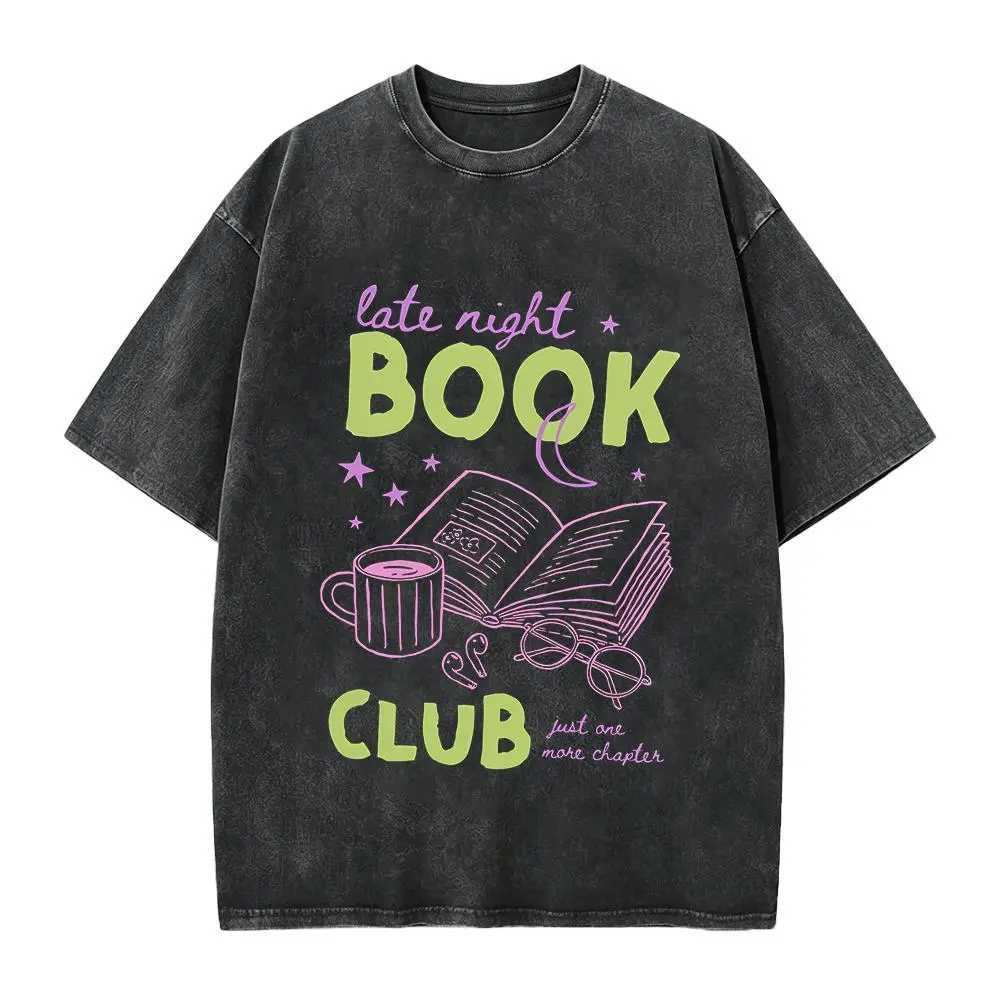 Late Night Book Club Shirt, Just One More Chapter Tshirt, Summer Books and Coffee Tee, Bookish Summer Gift, Book Lover Shirt