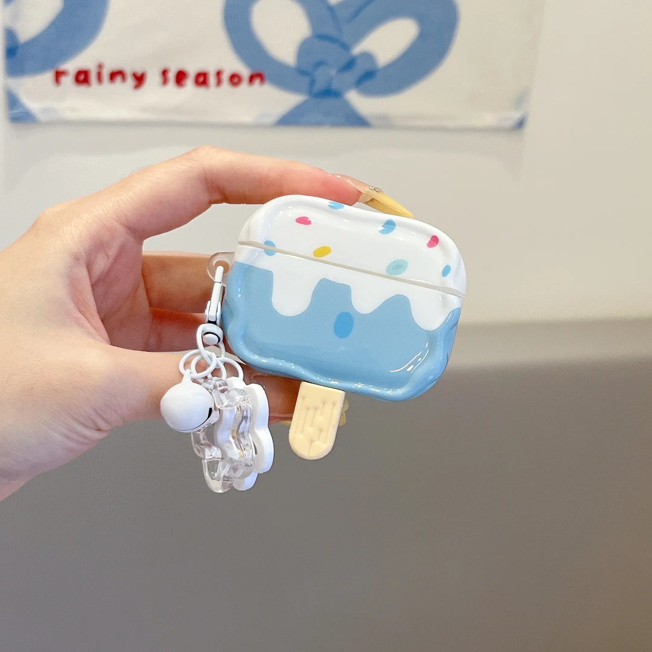 Creative Ice Cream Design Earphone Case for Apple AirPods 4, Compatible with AirPods Pro3, Second Generation, Wireless Bluetooth-compatible Earbuds Protector, Earbud Cover