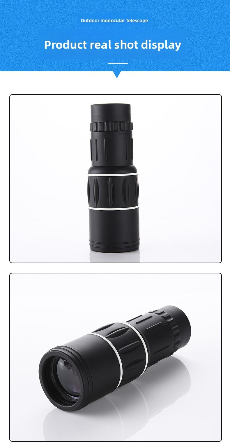 Outdoor Portable 16X52 Monocular Telescope High Magnification HD Low-Light Night Vision Mobile Phone Camera Telescope