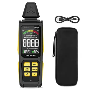 5-in-1 EMF Detector, Electromagnetic Field  Detector for EF, RF, MF, WiFi,5G Signal, Temperature/Humidity Measurement, Rechargeable EMF Meter for , Office, and Paranormal Investigation