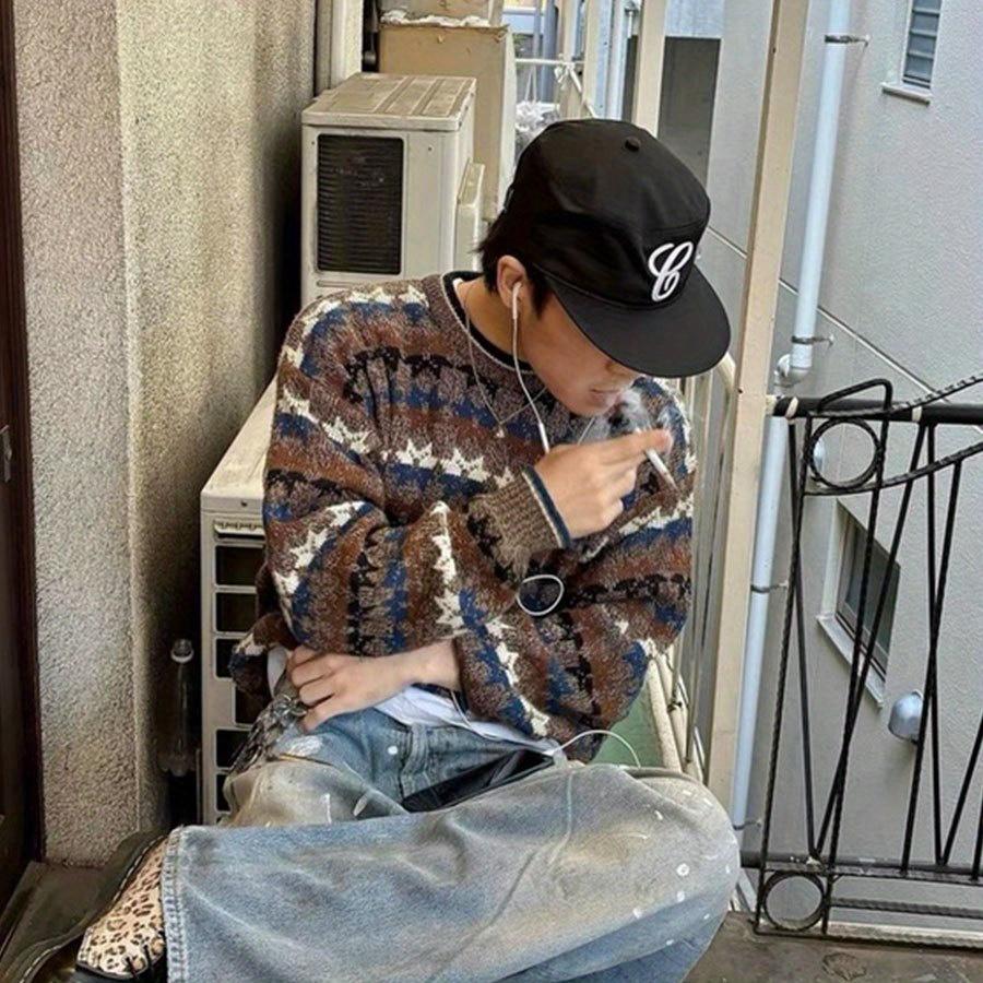 2D Flat, Women's Retro 3D Pattern Embellished Flat-Top Cap with Adjustable Snap Closure - Breathable Sun-Shading Duck Tongue Brim, Casual & Back-to-School Hat for Everyday Outfits, Trendy Japanese/Korean Fashion (Black/White), Cute Lightweight Hat Women,