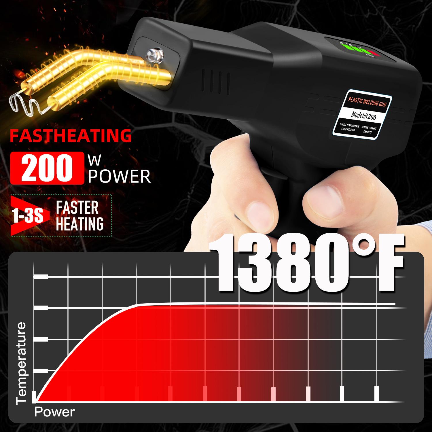 USB Rechargeable Plastic Welding Torch, Plastic Welder, Portable Wireless Welding Machine with 1000 Nails, Suitable for Most Repairs, Ideal for Automotive and Home Projects