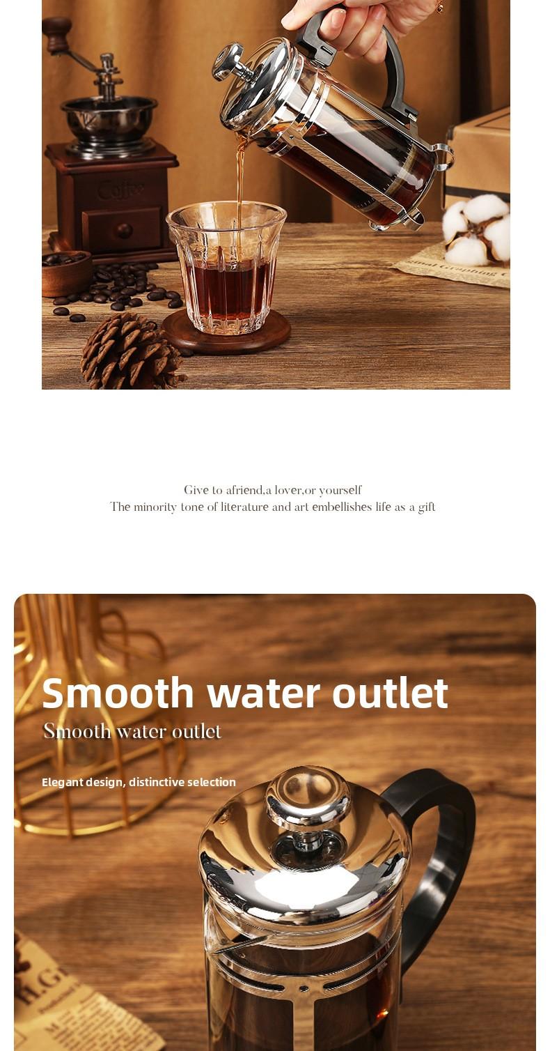 Hand-cranked coffee grinder gift set, grinder and French press pot set, coffee utensils for promotional gifts