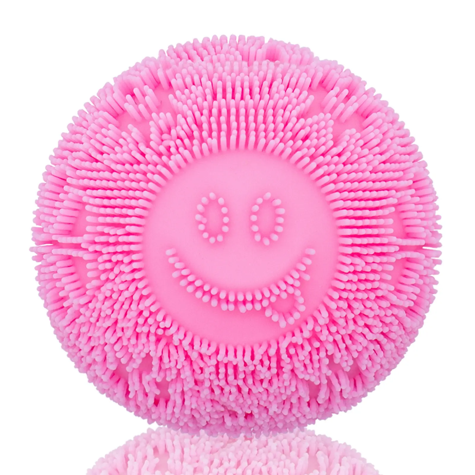 Pink Fuzz Ball Silicone Squishy Toy, Soft Shaggy Sensory Fidget Ball for Stress Relief, Cute Hairball Desk Toys for Office & Classroom, Ideal Party Favors Gift for Kids and Adults