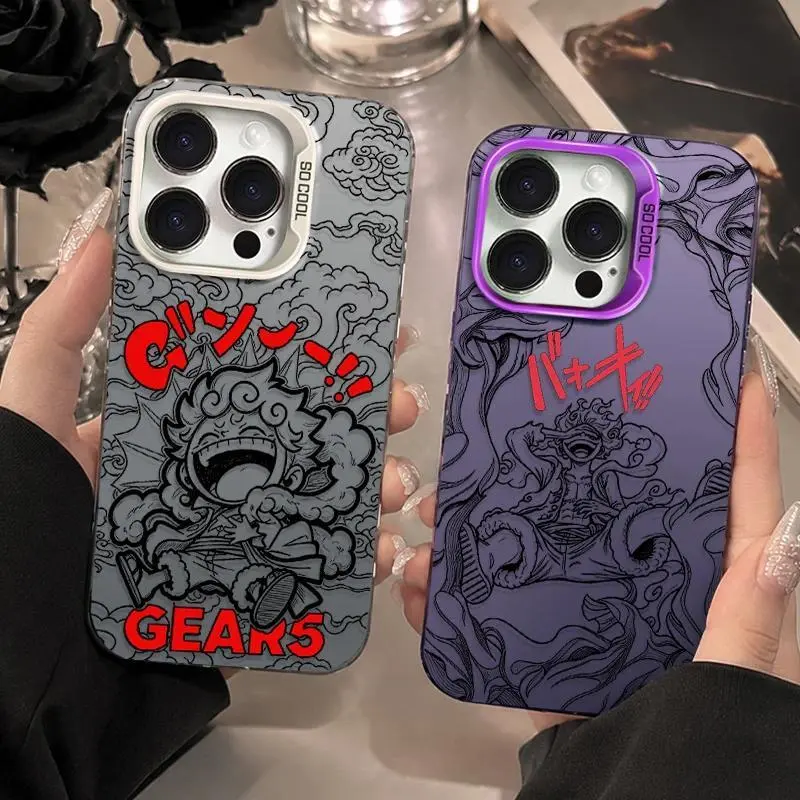Anime ONE P1ECE Gear 5 Luff9 Hard Phone Case for iPhone 17 Air 16 15 14 13 12 11 Pro Max Plus  Cover
