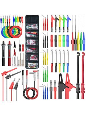 Multimeter Test Leads Kit with Replaceable Probes Set, Banana Plug to Test Hook Leads, Clips and Wire Piercing Probes for Testing Automotive Diagnostic