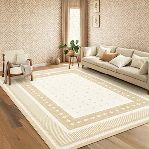 Modern Geometric Cross Print Rug Washable Stain Resistant Non Slip Soft Non Shedding Ultra Thin Foldable Decorative Rug For Bedroom Living Room Playroom Office Kids Room