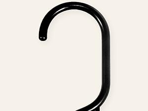 Black Plastic Hangers 50 Pack, Plastic Clothes Hangers with Built-in Hooks, Durable and Strong Plastic Coat Hangers for Closet, Space Saving Clothing Hanger for Shirts, Coats, Skirt, Dress