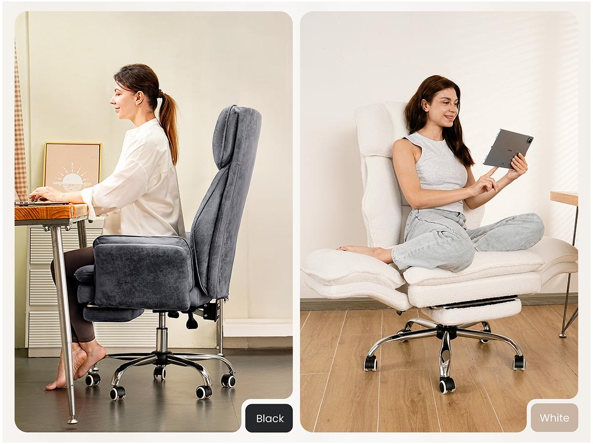 [New Year]HOMRELEXA Big and Tall Office Chair, Flip ArmresHOMRELEXA Big and Tall Office Chair, 400lbs Executive Ergonomic Computer Gaming Desk Chair with Foot Rest, Flip-Up Armrests for Pets & Cross Legged Sitting, Premium Tech Fabric Wide Seat Recline